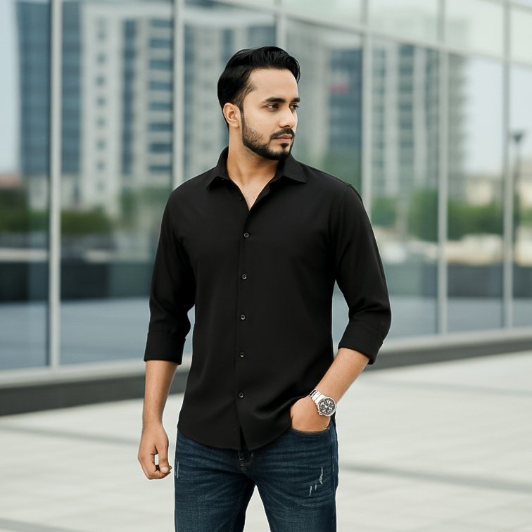 MST Solid Black Shirt - Image 2