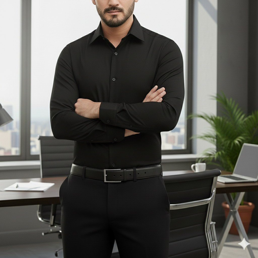 MST Solid Black Shirt