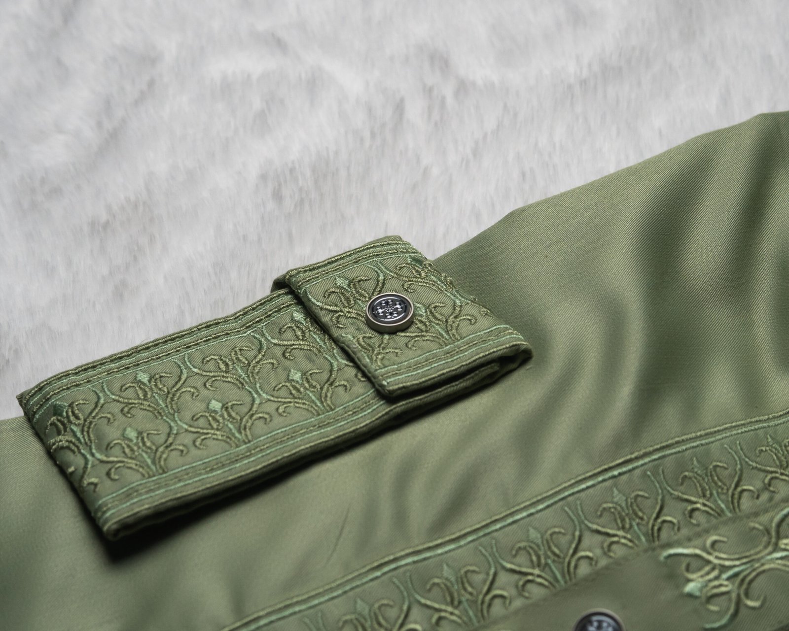 Mughal Embroidery Ocean Green - Image 2